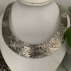 💜 3/$50 Vintage silver tone adjustable choker